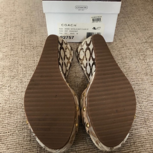 Coach Natala IKAT gold wedge - Picture 3 of 4
